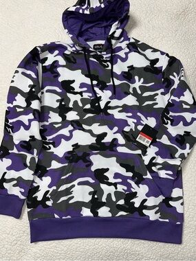 Gildan Purple Camo Pullover Hoodie - Women's